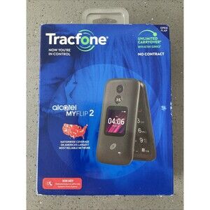 Alcatel MY FLIP 2 A406DL Tracfone Prepaid Flip Phone 4GB Tracfone NEW